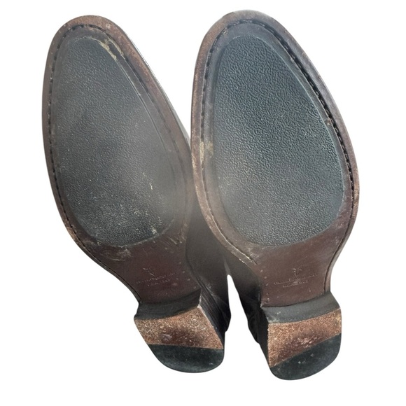 FRYE - Lindsay Plate Knee-High Boot Dark Brown Riding Leather Size 7 - Picture 10 of 12